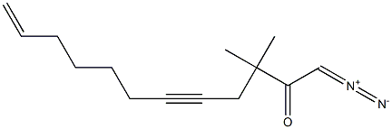 1-Diazo-3,3-dimethyl-11-dodecen-5-yn-2-one 구조식 이미지