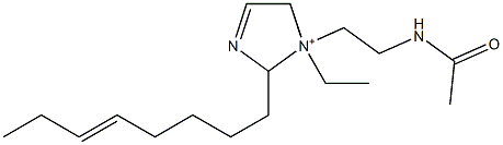 1-[2-(Acetylamino)ethyl]-1-ethyl-2-(5-octenyl)-3-imidazoline-1-ium 구조식 이미지