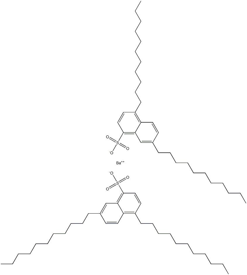 Bis(4,7-diundecyl-1-naphthalenesulfonic acid)barium salt 구조식 이미지