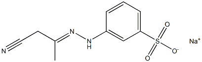 3-[2-(2-Cyano-1-methylethylidene)hydrazino]benzenesulfonic acid sodium salt Structure