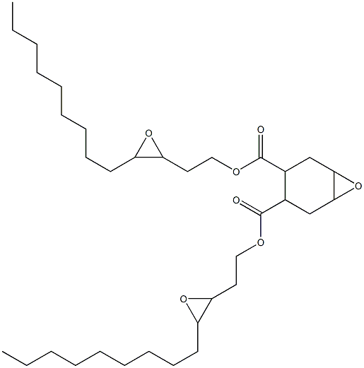 7-Oxabicyclo[4.1.0]heptane-3,4-dicarboxylic acid bis(3,4-epoxytridecan-1-yl) ester Structure