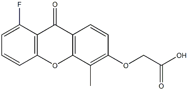 (9-Oxo-8-fluoro-4-methyl-9H-xanthen-3-yloxy)acetic acid 구조식 이미지