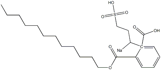 Phthalic acid 1-dodecyl 2-(1-sodiosulfopropyl) ester Structure