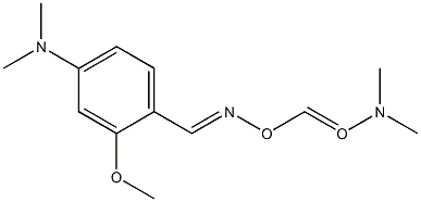 2-Methoxy-4-(dimethylamino)benzaldehyde O-dimethylaminocarbonyl oxime 구조식 이미지