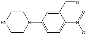 2-Nitro-5-(1-piperazinyl)benzaldehyde Structure