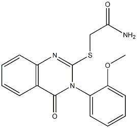 2-(2-Amino-2-oxoethylthio)-3-(2-methoxyphenyl)-quinazolin-4(3H)-one Structure