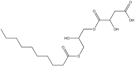 L-Malic acid hydrogen 1-(2-hydroxy-3-decanoyloxypropyl) ester 구조식 이미지