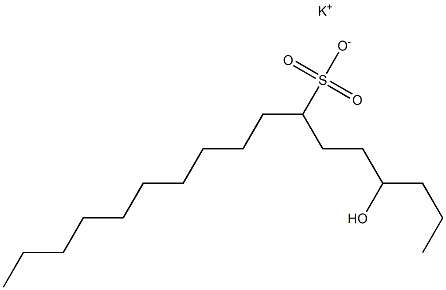 4-Hydroxyheptadecane-7-sulfonic acid potassium salt Structure