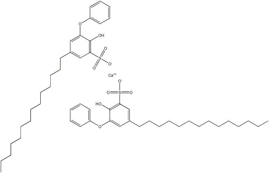 Bis(2-hydroxy-5-tetradecyl[oxybisbenzene]-3-sulfonic acid)calcium salt Structure