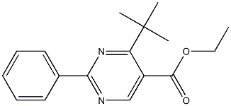 2-Phenyl-4-tert-butylpyrimidine-5-carboxylic acid ethyl ester 구조식 이미지