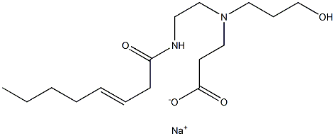 3-[N-(3-Hydroxypropyl)-N-[2-(3-octenoylamino)ethyl]amino]propionic acid sodium salt 구조식 이미지