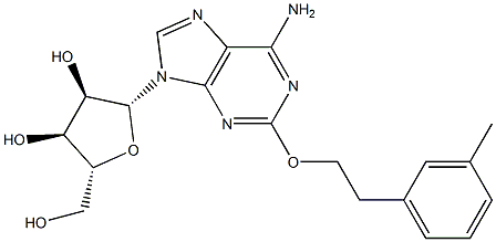 2-[2-(3-Methylphenyl)ethoxy]adenosine Structure