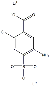 5-Amino-2-chloro-4-sulfobenzoic acid dilithium salt 구조식 이미지