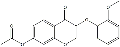 3-(2-Methoxyphenoxy)-7-acetoxy-2H-1-benzopyran-4(3H)-one 구조식 이미지