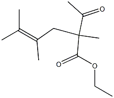 2-Acetyl-2,4,5-trimethyl-4-hexenoic acid ethyl ester 구조식 이미지