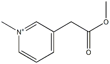 3-(2-Methoxy-2-oxoethyl)-1-methylpyridinium 구조식 이미지