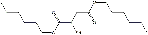 2-Mercaptosuccinic acid dihexyl ester 구조식 이미지
