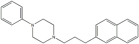 1-Phenyl-4-[3-(2-naphthalenyl)propyl]piperazine 구조식 이미지