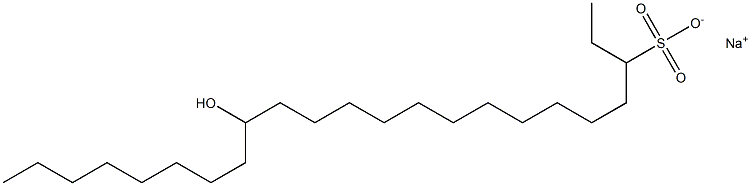 15-Hydroxytricosane-3-sulfonic acid sodium salt Structure