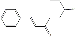 [S,(+)]-6-Methyl-1-phenyl-1-octene-3-one Structure