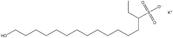 16-Hydroxyhexadecane-3-sulfonic acid potassium salt 구조식 이미지