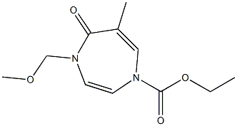 4,5-Dihydro-4-methoxymethyl-6-methyl-5-oxo-1H-1,4-diazepine-1-carboxylic acid ethyl ester Structure