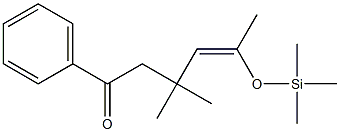 1-Phenyl-3,3-dimethyl-5-(trimethylsilyloxy)-4-hexen-1-one 구조식 이미지
