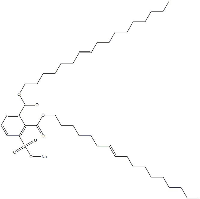 3-(Sodiosulfo)phthalic acid di(7-heptadecenyl) ester 구조식 이미지