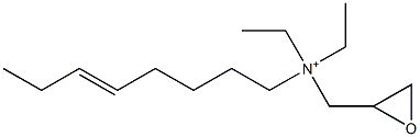 N,N-Diethyl-N-(5-octenyl)-2-oxiranemethanaminium Structure