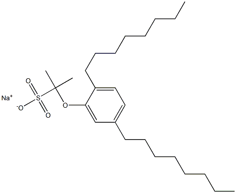 2-(2,5-Dioctylphenoxy)propane-2-sulfonic acid sodium salt 구조식 이미지