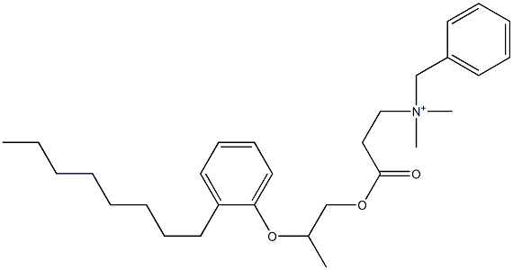 N,N-Dimethyl-N-benzyl-N-[2-[[2-(2-octylphenyloxy)propyl]oxycarbonyl]ethyl]aminium Structure