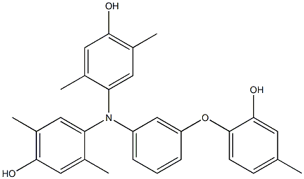 N,N-Bis(4-hydroxy-2,5-dimethylphenyl)-3-(2-hydroxy-4-methylphenoxy)benzenamine 구조식 이미지