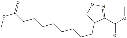 4-(9-Oxo-9-methoxynonyl)-2-isoxazoline-3-carboxylic acid methyl ester Structure