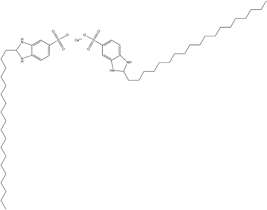 Bis(2,3-dihydro-2-nonadecyl-1H-benzimidazole-5-sulfonic acid)calcium salt 구조식 이미지