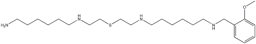 N-[6-[[2-[[2-[(6-Aminohexyl)amino]ethyl]thio]ethyl]amino]hexyl]-2-methoxybenzenemethanamine 구조식 이미지