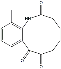 12-Methyl-3,4,5,6-tetrahydro-1-benzazecine-2,7,8(1H)-trione Structure