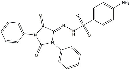 5-[2-(4-Aminophenylsulfonyl)hydrazono]-1,3-diphenyl-3,5-dihydro-1H-imidazole-2,4-dione 구조식 이미지