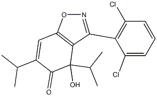 3-(2,6-Dichlorophenyl)-4-hydroxy-4,6-diisopropyl-1,2-benzisoxazol-5(4H)-one Structure