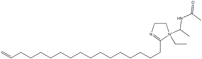 1-[1-(Acetylamino)ethyl]-1-ethyl-2-(16-heptadecenyl)-2-imidazoline-1-ium 구조식 이미지