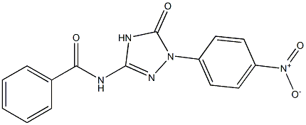 N-[[1-(4-Nitrophenyl)-4,5-dihydro-5-oxo-1H-1,2,4-triazol]-3-yl]benzamide Structure