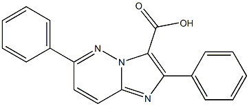 2-Phenyl-6-phenylimidazo[1,2-b]pyridazine-3-carboxylic acid 구조식 이미지