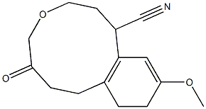 1-Cyano-11-methoxy-1,2,3,4,6,7,8,9-octahydro-5-benzoxacycloundecin-6-one Structure