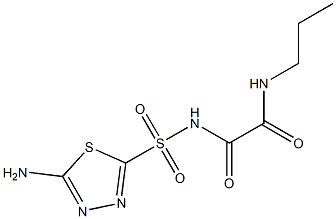 N-(2-Amino-1,3,4-thiadiazol-5-ylsulfonyl)-N'-propyloxamide 구조식 이미지