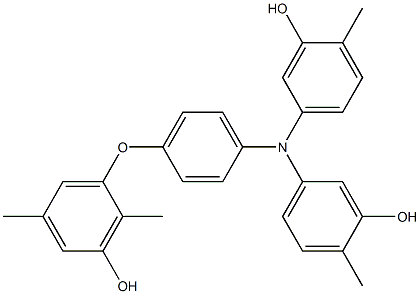 N,N-Bis(3-hydroxy-4-methylphenyl)-4-(3-hydroxy-2,5-dimethylphenoxy)benzenamine Structure