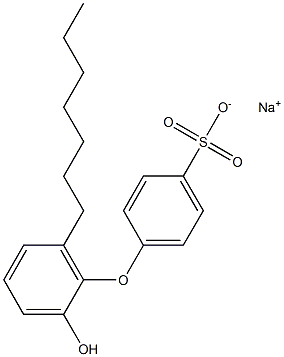 2'-Hydroxy-6'-heptyl[oxybisbenzene]-4-sulfonic acid sodium salt 구조식 이미지