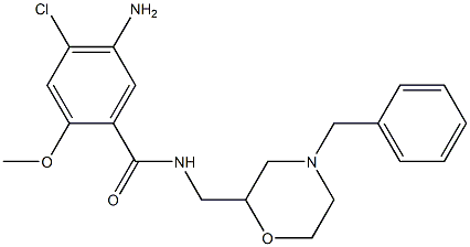 N-(4-Benzylmorpholin-2-ylmethyl)-5-amino-4-chloro-2-methoxybenzamide Structure