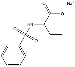 2-(Phenylsulfonylamino)butanoic acid sodium salt 구조식 이미지