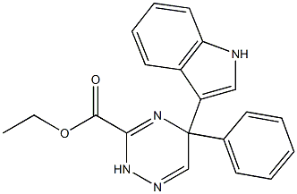 5-(1H-Indol-3-yl)-3-(ethoxycarbonyl)-5-phenyl-2,5-dihydro-1,2,4-triazine 구조식 이미지