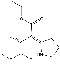 4,4-Dimethoxy-3-oxo-2-(2-pyrrolidinylidene)butyric acid ethyl ester Structure