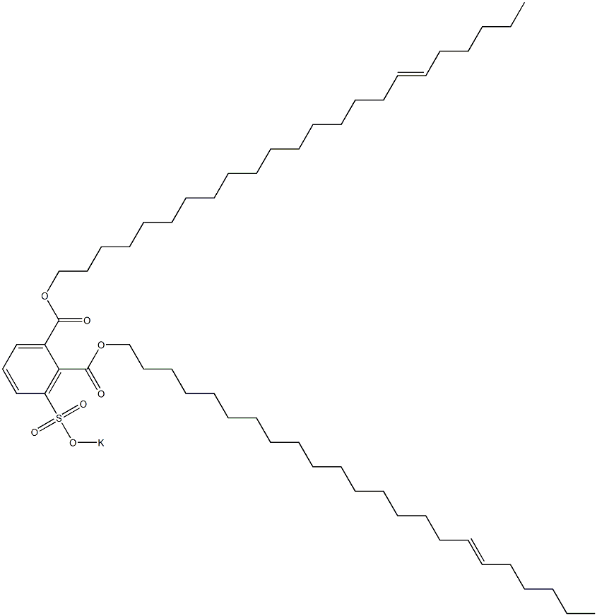 3-(Potassiosulfo)phthalic acid di(17-tricosenyl) ester Structure